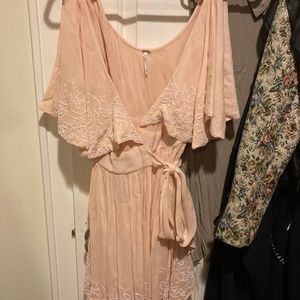 Free People Beaded Wrap Dress Size S